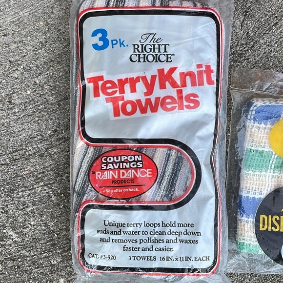 Vintage Terry Cloth Towels and Dishcloths NEW NOS 60s 70s Old School MCM - Picture 2 of 5